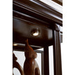 Pulaski Curios Deep Cherry Brown Locking Slide Door 5 Shelf Curio Cabinet