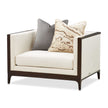 Michael Amini Belmont Place Matching Chair - Cream/Espresso