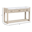 Magnussen Home Preston Gallery Buff And Antique Silver Rectangular Sofa Table
