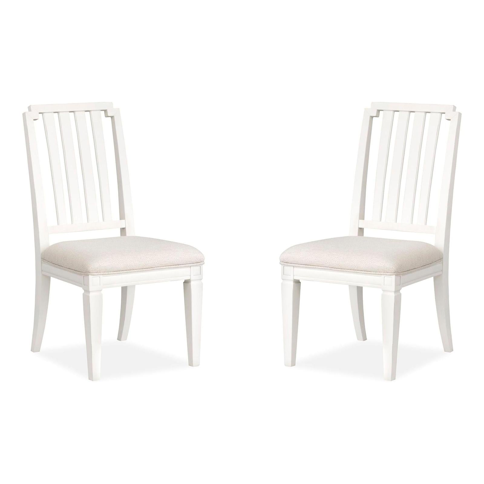 Magnussen Home Willowbrook Egg Shell White Side Chair Set of 2