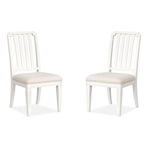 Magnussen Home Willowbrook Egg Shell White Side Chair Set of 2