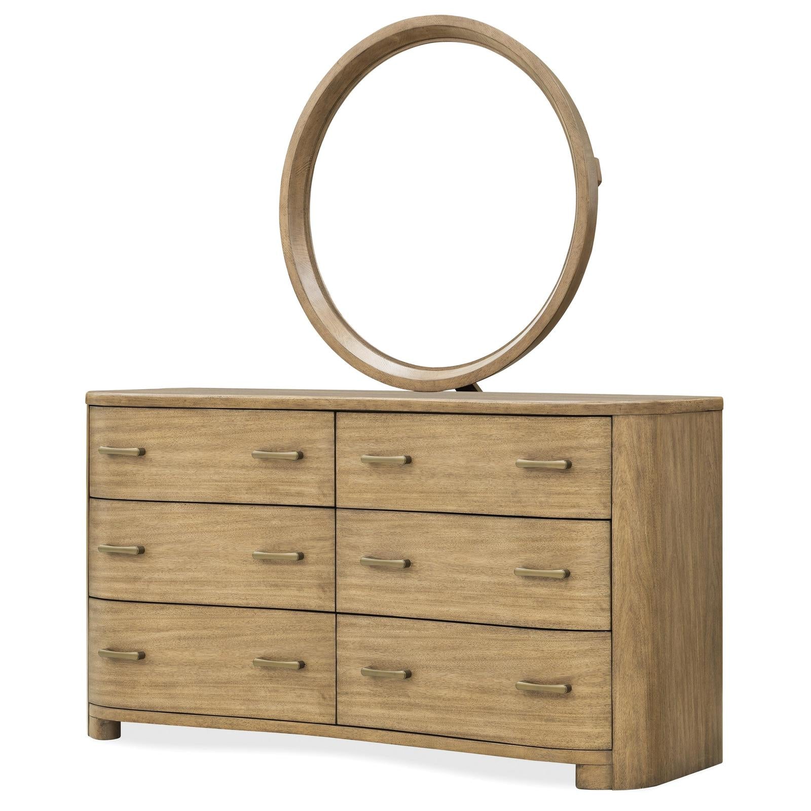 Pulaski Furniture Leeza Brown Double Drawer Dresser With Mirror