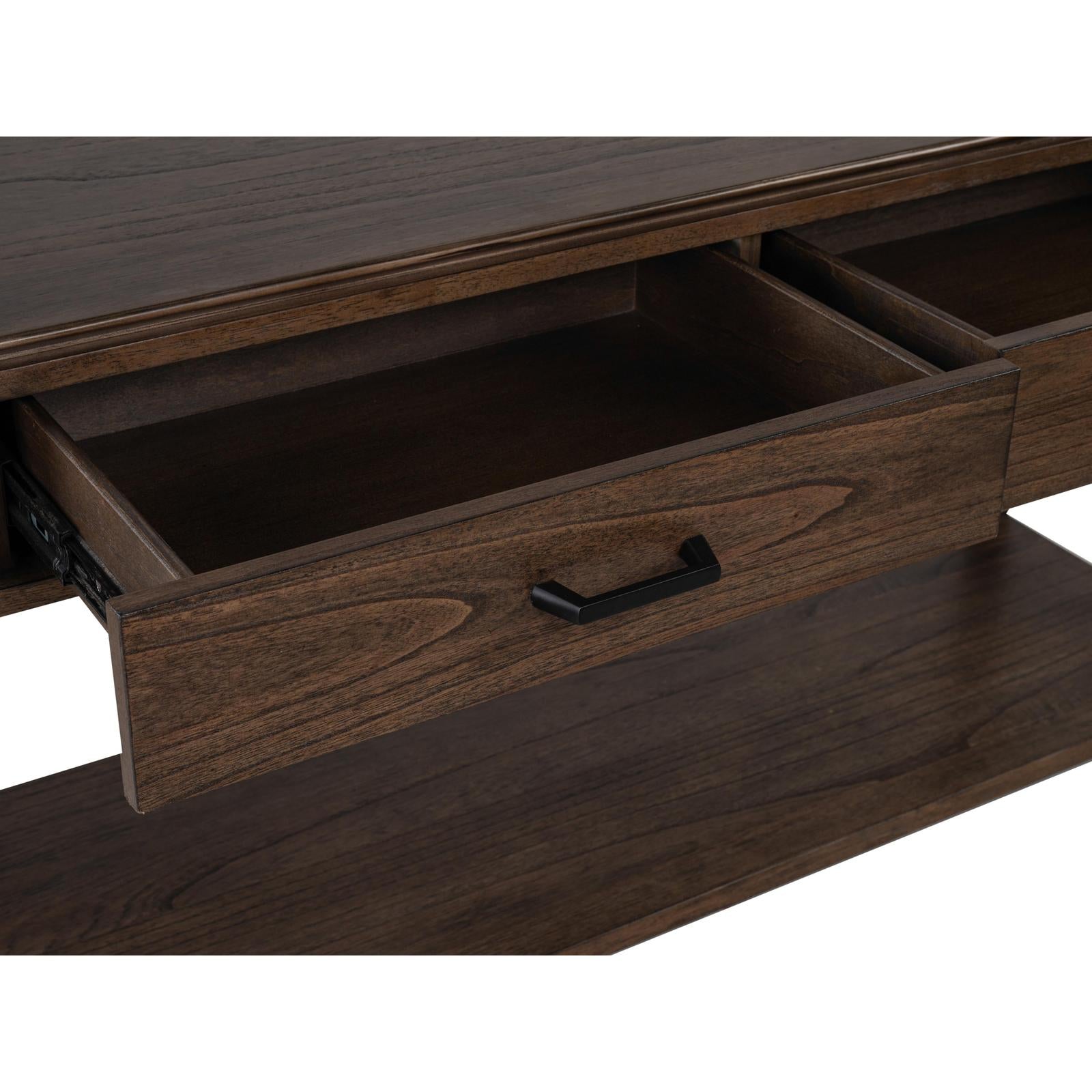 Magnussen Home Hallie Milk Chocolate & Dark Chocolate Rectangular Sofa Table