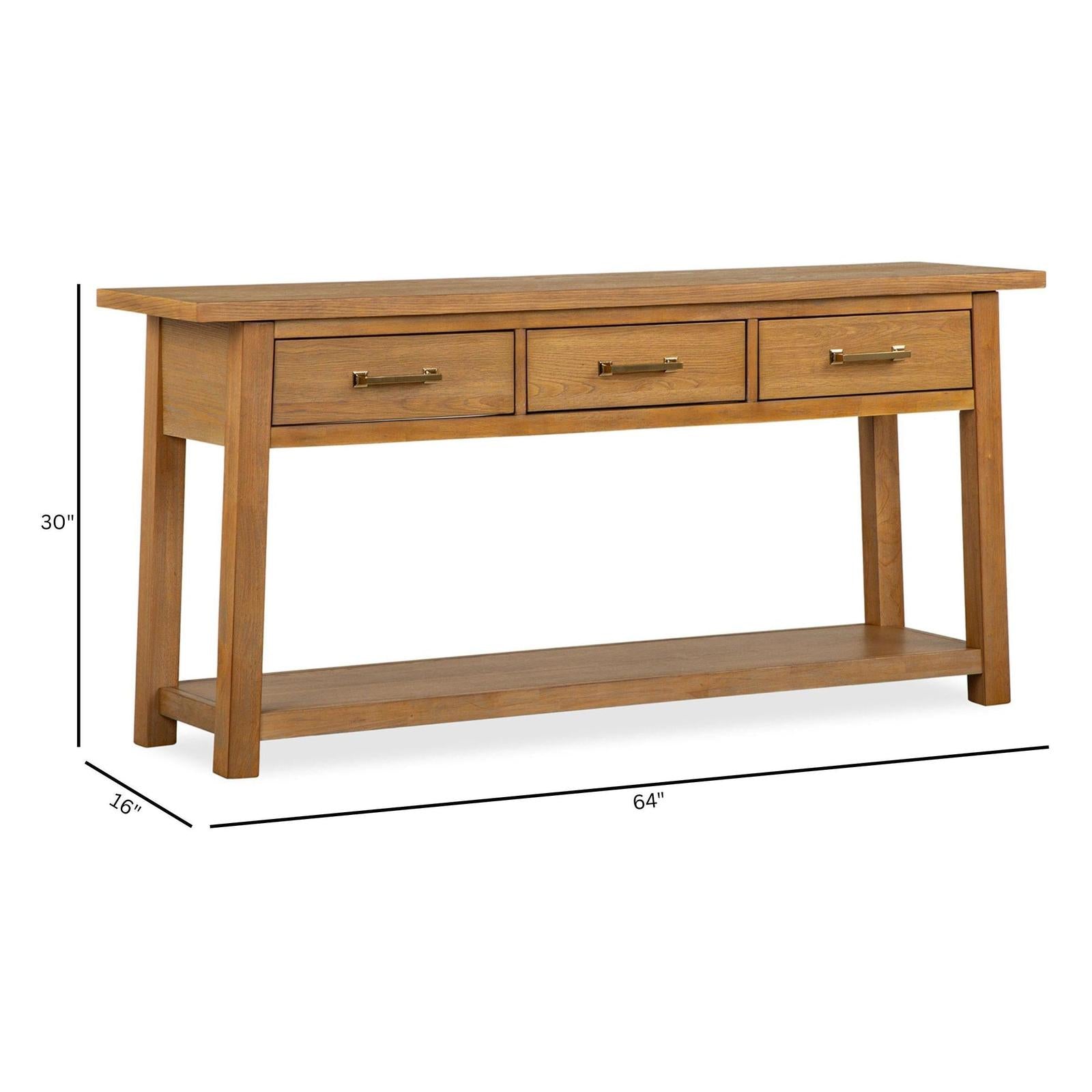 Magnussen Home Lindon Belgian Wheat Rectangular Sofa Table
