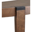 Magnussen Home Kaysen Wallaby And Matte Black Demilune Sofa Table