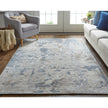 Feizy Laina 39GHF Transitional Abstract in Ivory/Gray/Blue