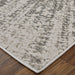 Feizy Micah 39LTF Modern Abstract Rug in Ivory/Gray/Blue