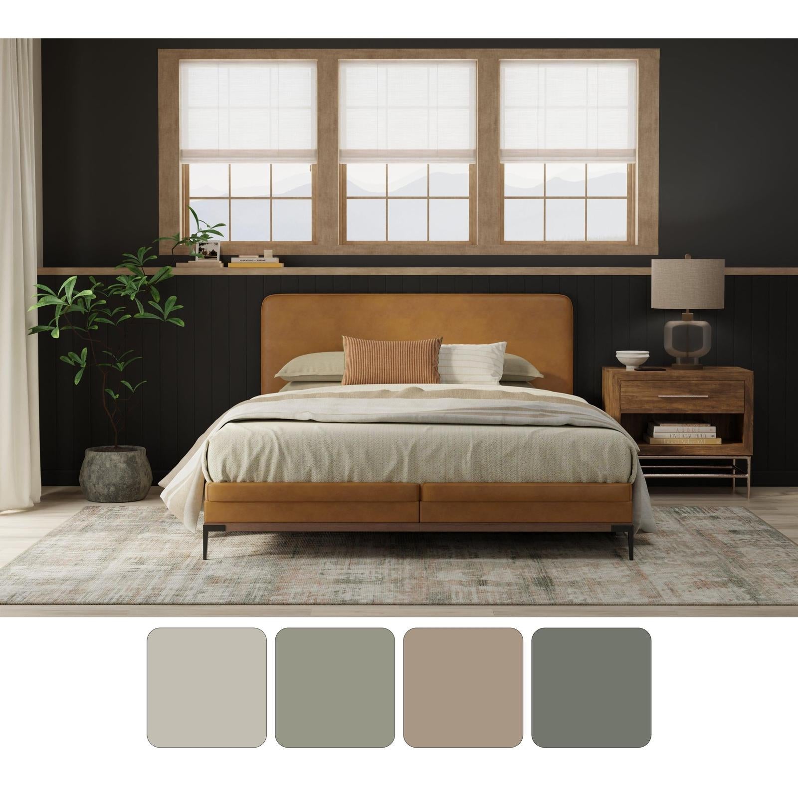 Feizy Eden 39QWF Modern Abstract Rug in Ivory/Gray/Green