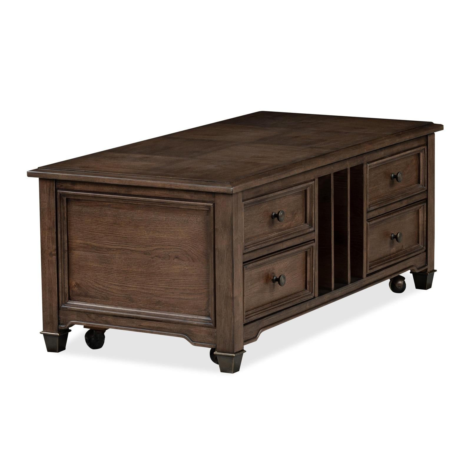 Magnussen Home Cormac Brown Lift Top Storage Cocktail Table