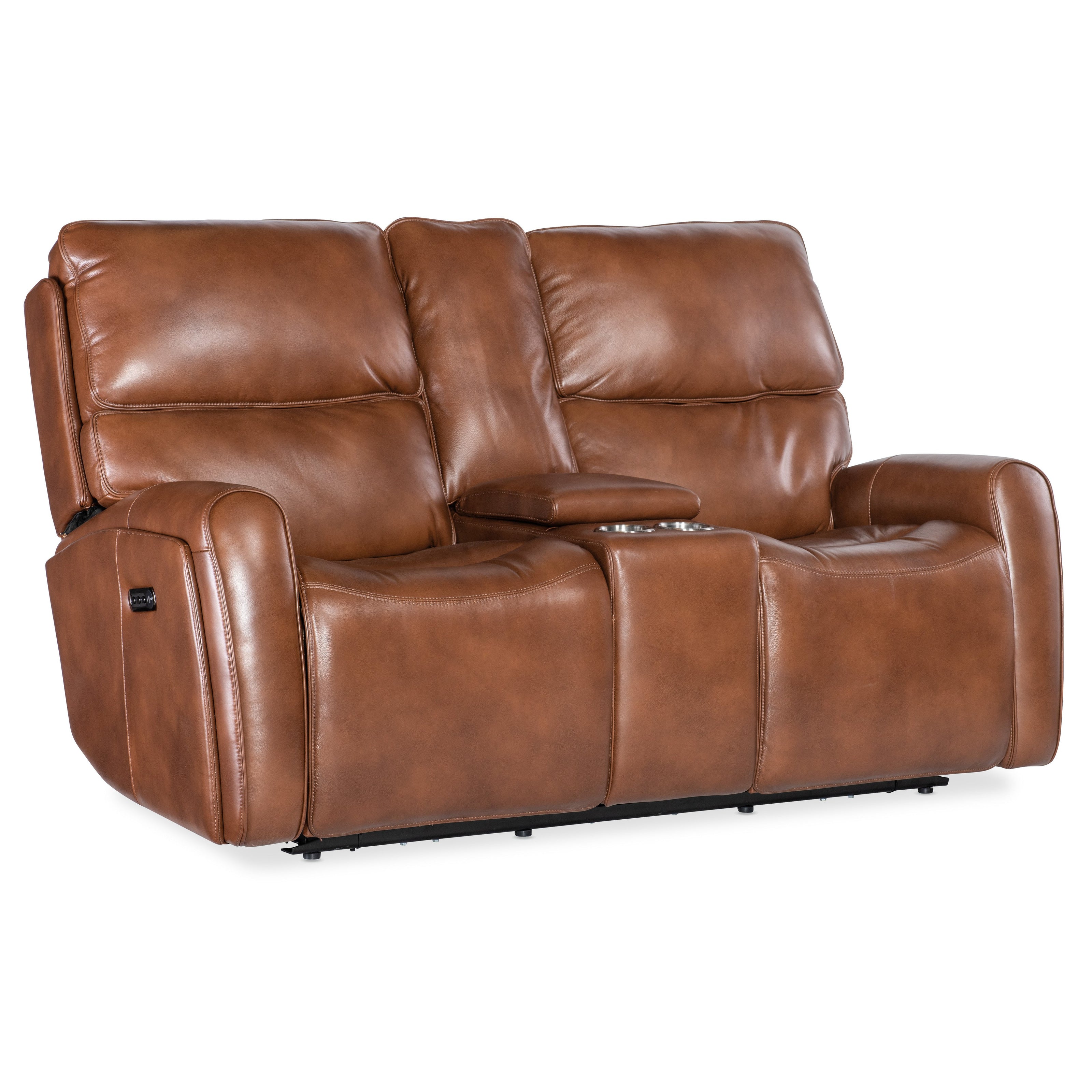 Hooker Furniture Crosby Zero Gravity Power Console Loveseat with Power Headrest and Lumbar