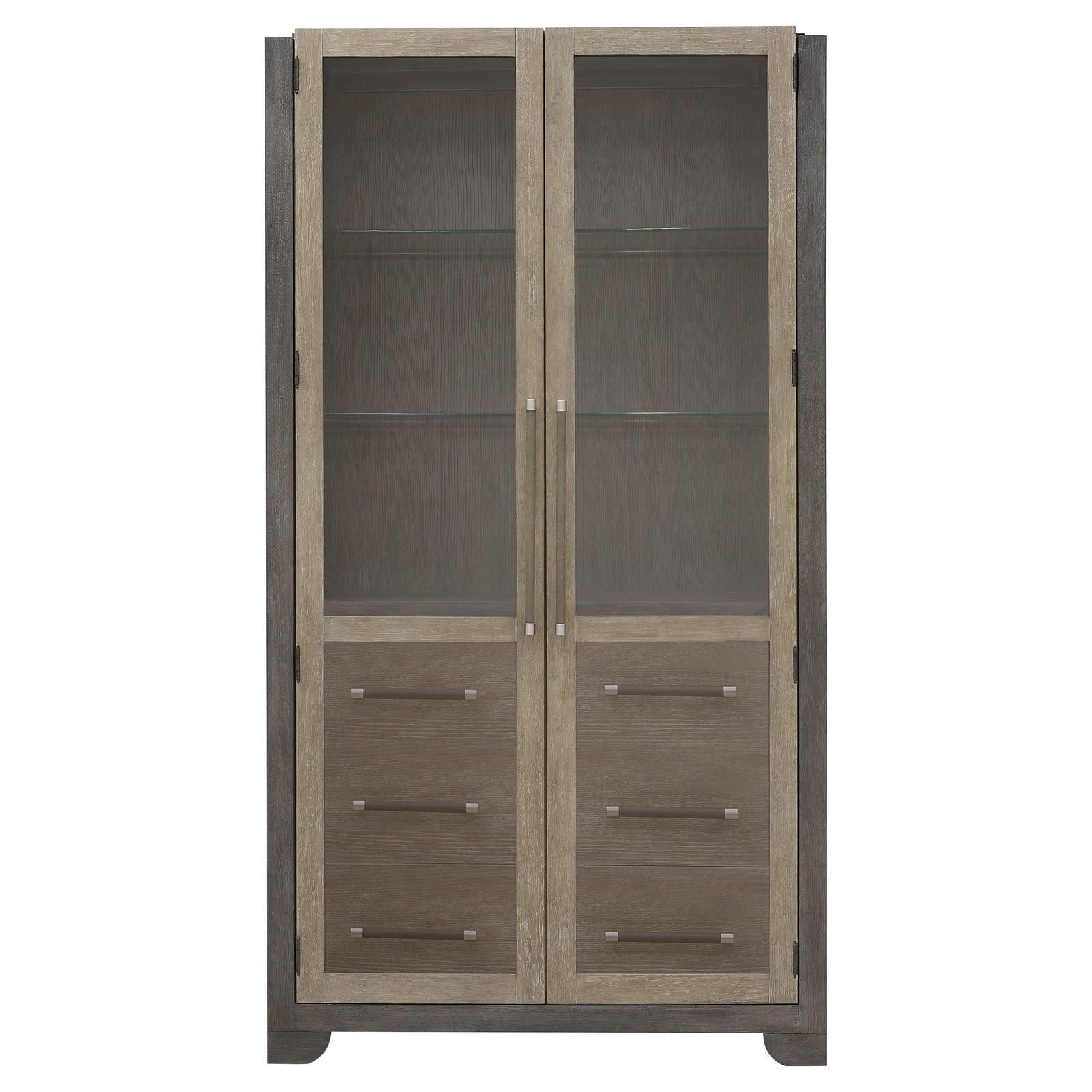 Pulaski Anderson Park Moose Trail And Frontier Brown China Cabinet
