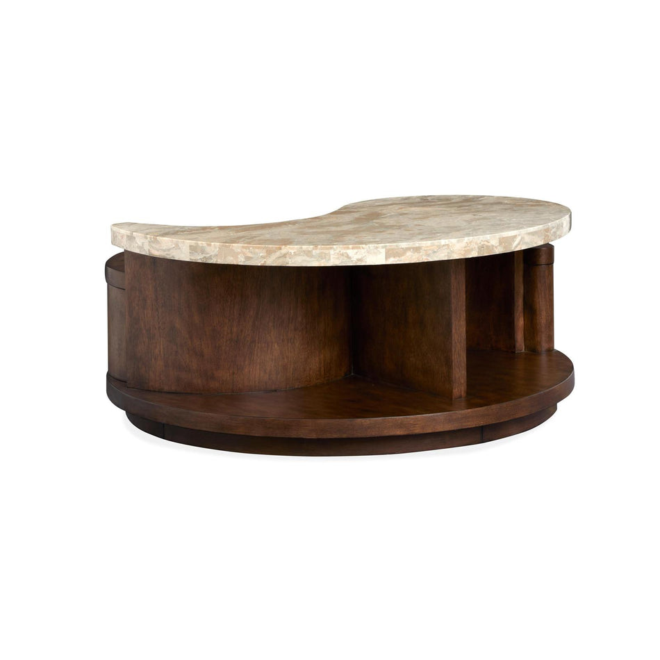 Magnussen Home Mcpherson Burnt Umber Round Cocktail Table With Casters