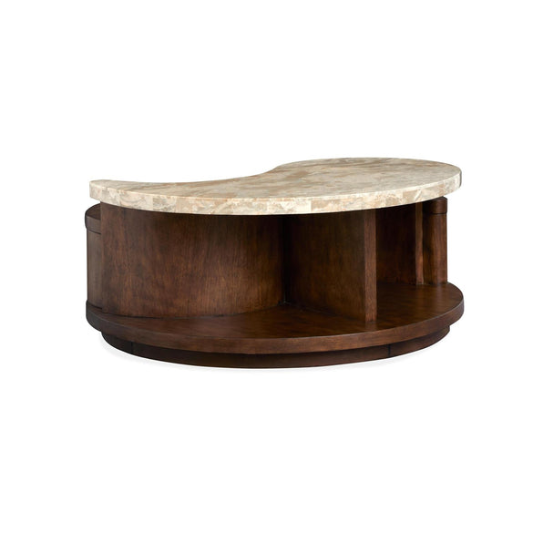 Magnussen Home Mcpherson Burnt Umber Round Cocktail Table With Casters