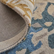 Feizy Everley 8645F Modern Abstract in Gray/Blue/Gold