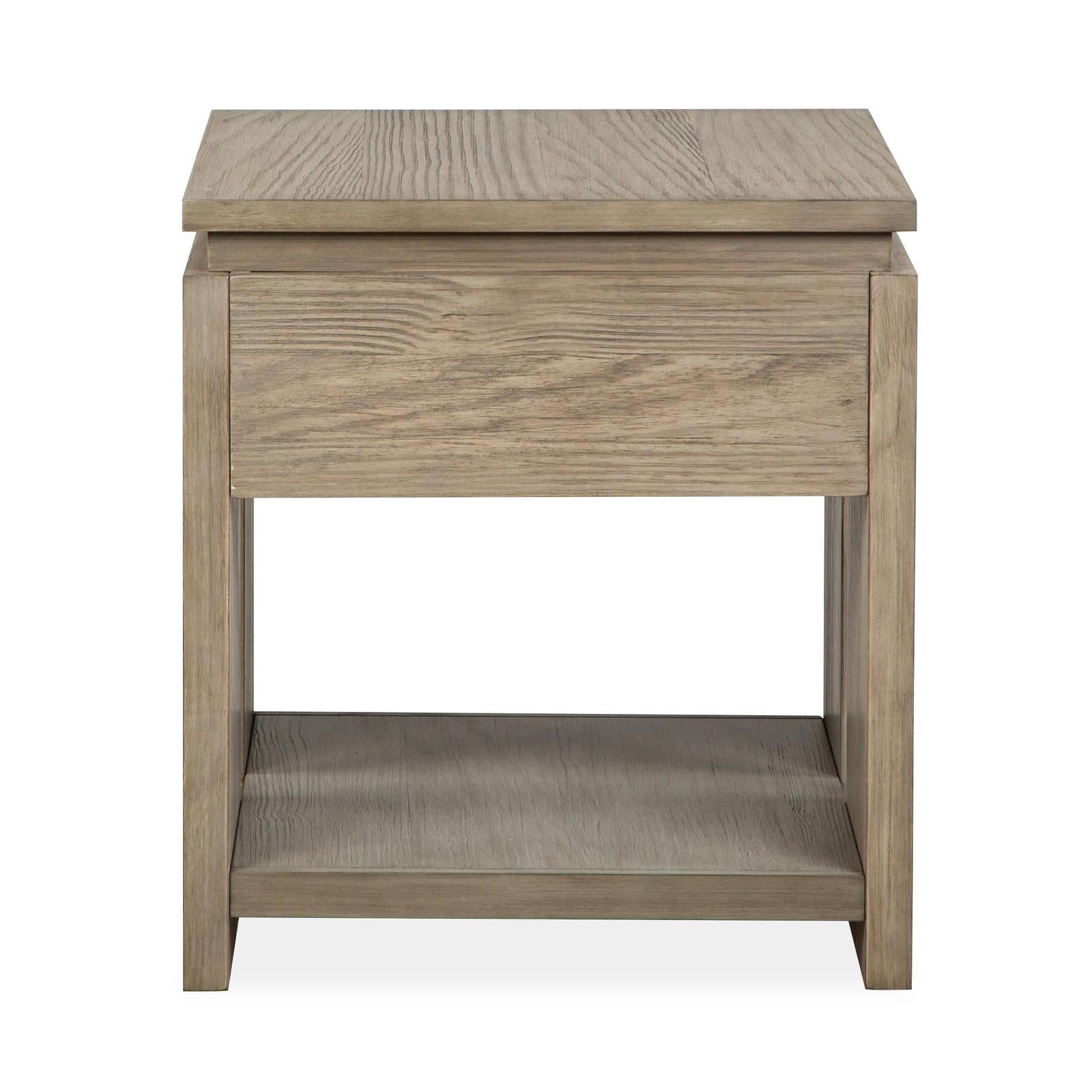 Magnussen Home Conrad Stone Harbor Grey Rectangular End Table