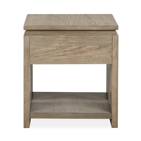 Magnussen Home Conrad Stone Harbor Grey Rectangular End Table