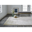 Feizy Aura 3739F Modern Abstract Rug in Ivory/Gray/Gold