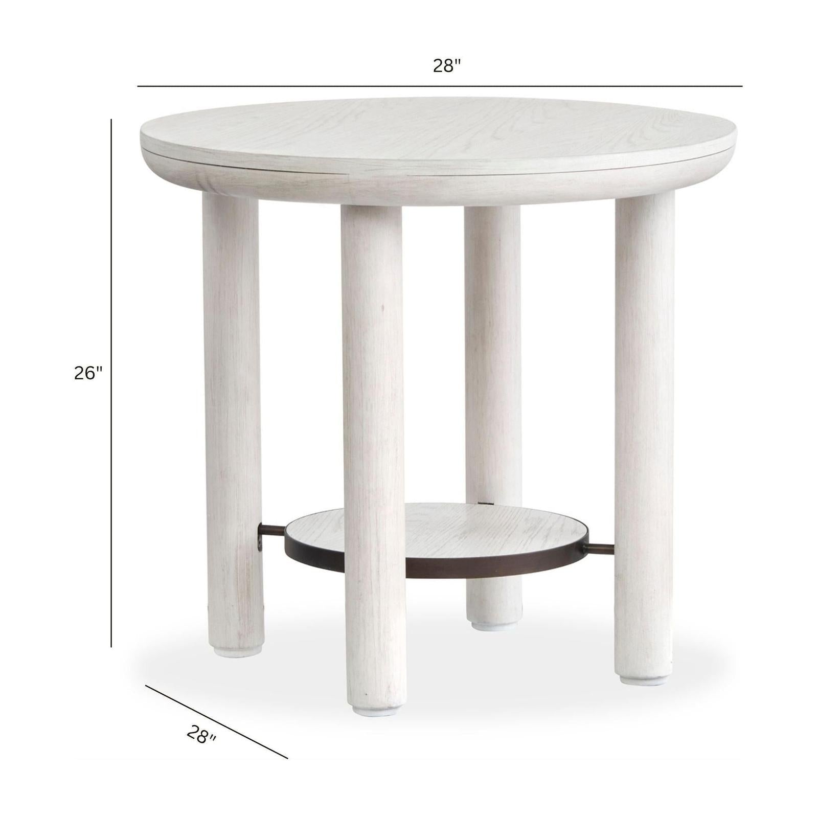 Salt Life Home Sunset Cove Moonlight Pearl Round End Table
