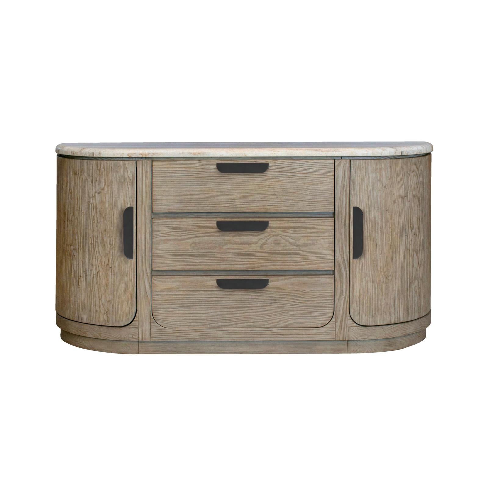 Magnussen Home Braelyn Dorian Grey Stone Top Buffet