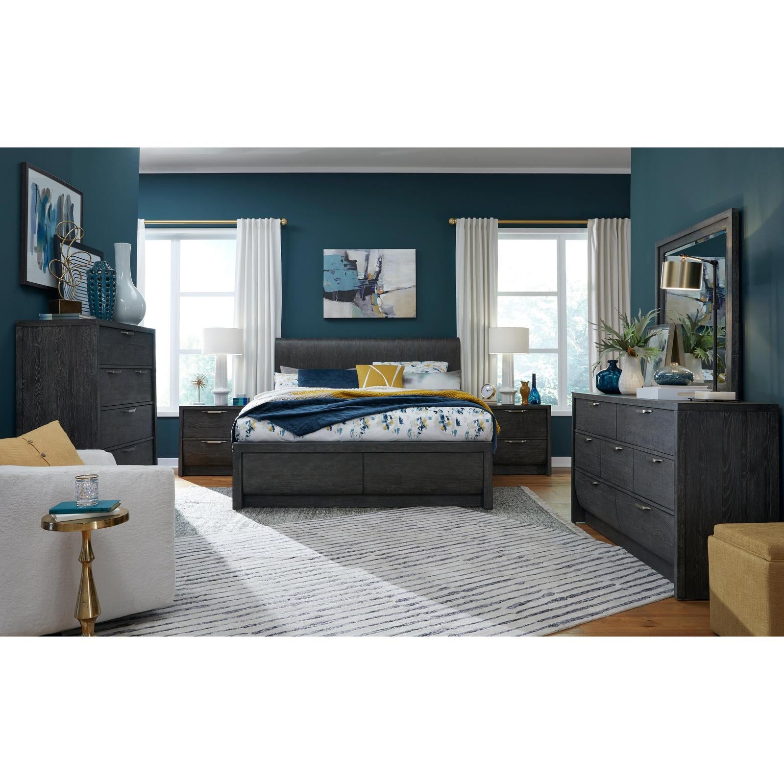 Magnussen Home Kinsley Black Heron Panel Bed