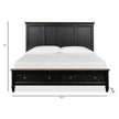Magnussen Home Surrey Brown Panel Storage Bed