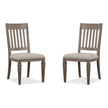 Magnussen Home Lancaster Dovetail Grey Upholstered Side Chair Set of 2