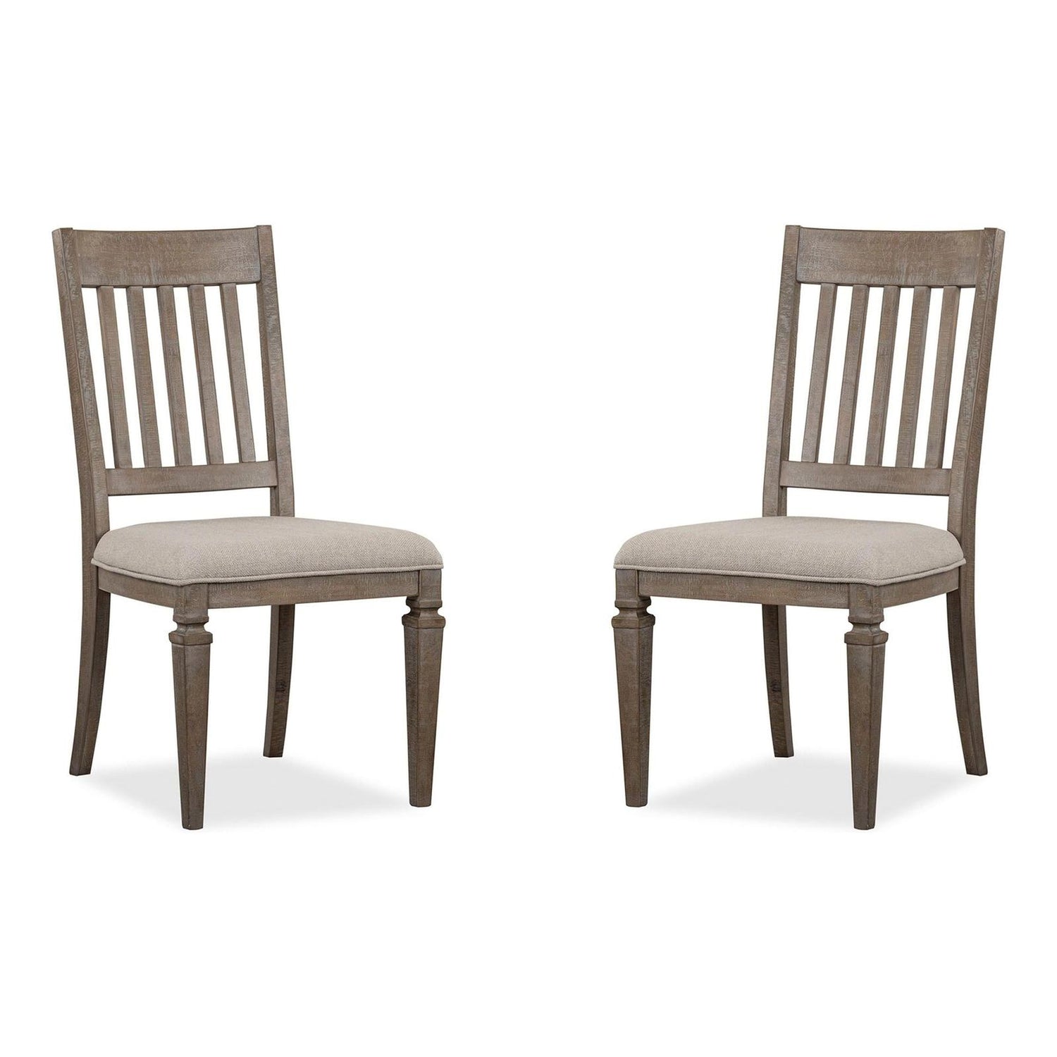 Magnussen Home Lancaster Dovetail Grey Upholstered Side Chair Set of 2