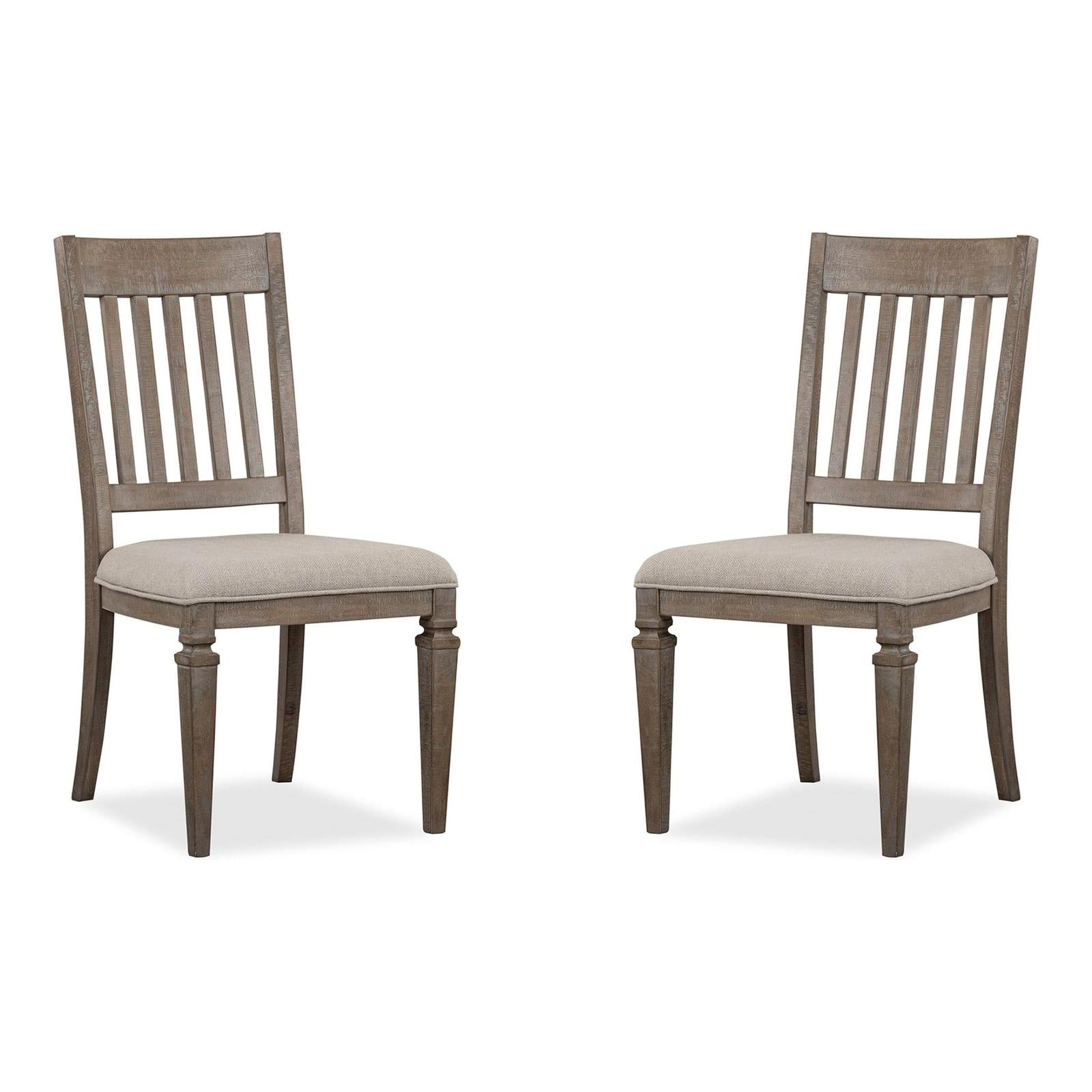 Magnussen Home Lancaster Dovetail Grey Upholstered Side Chair Set of 2