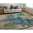 Feizy Anya 8885F Transitional Abstract Rug in Blue/Gray/Ivory