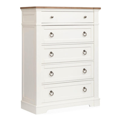 Magnussen Home Kingston Whisper White & Cerused Nutmeg Drawer Chest
