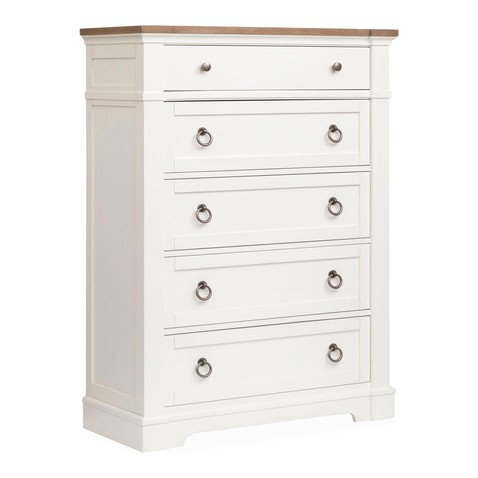 Magnussen Home Kingston Whisper White & Cerused Nutmeg Drawer Chest