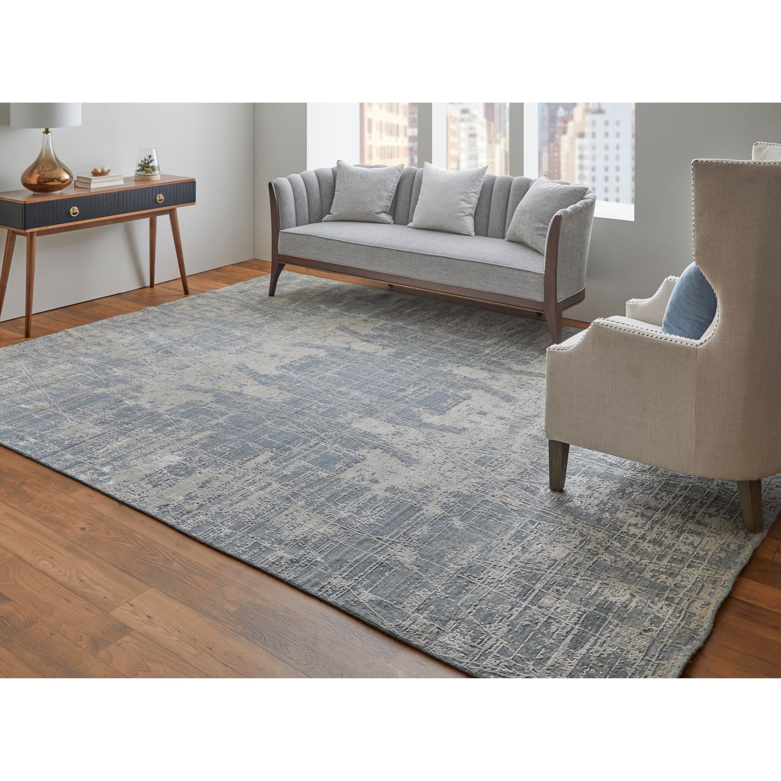Feizy Eastfield 69A0F Modern Abstract in Gray