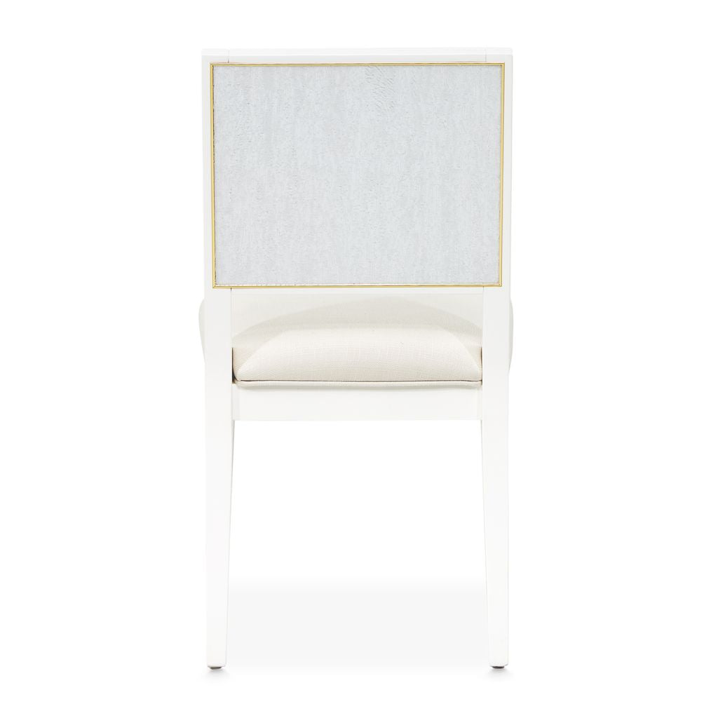 Michael Amini Palm Gate Side Chair - Cloud White - Set of 2