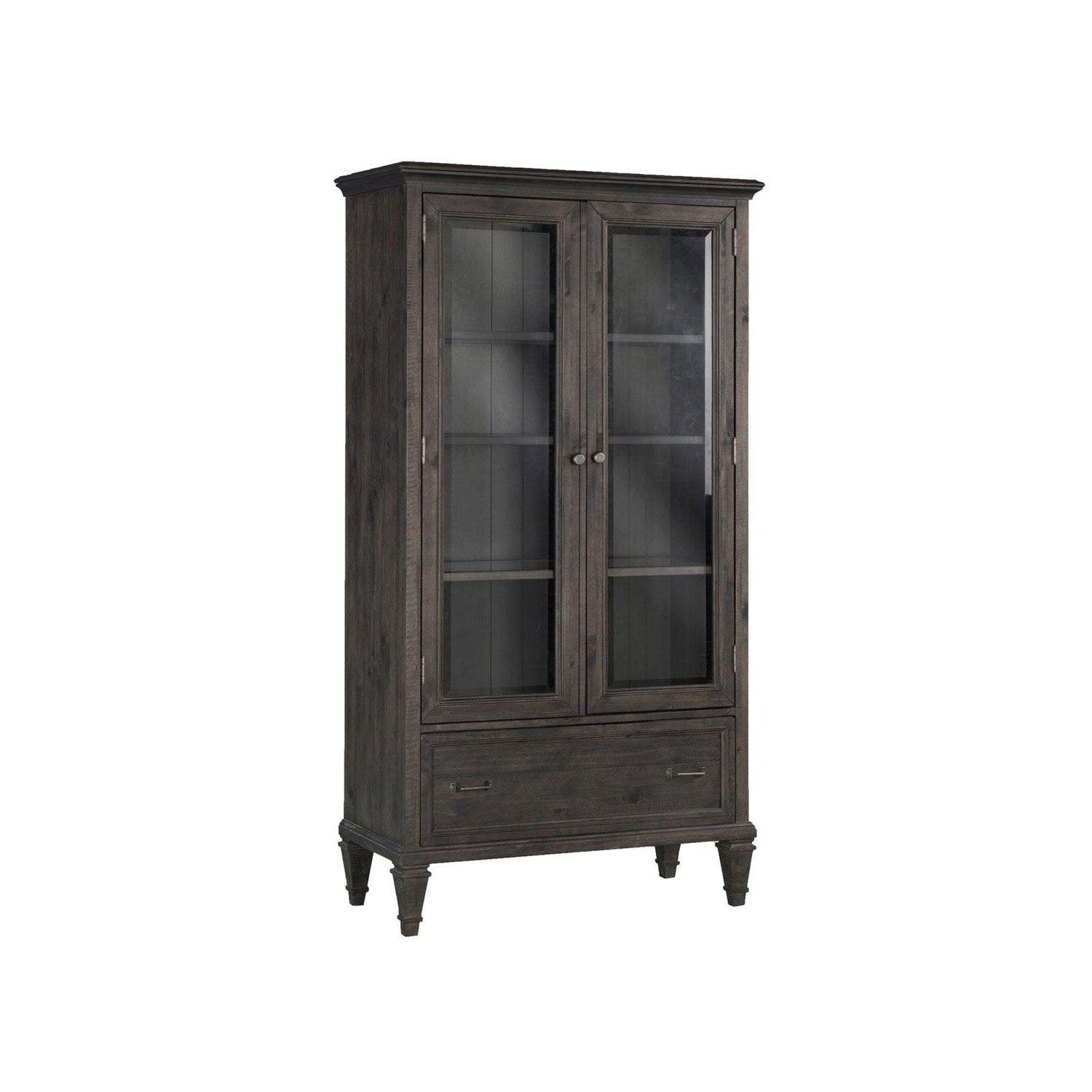 Magnussen Home Sutton Place Weathered Charcoal Door Bookcase