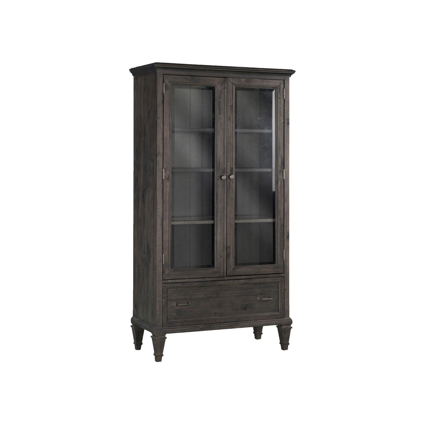 Magnussen Home Sutton Place Weathered Charcoal Door Bookcase