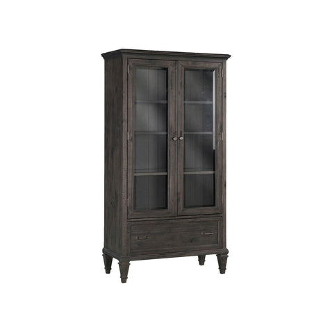 Magnussen Home Sutton Place Weathered Charcoal Door Bookcase