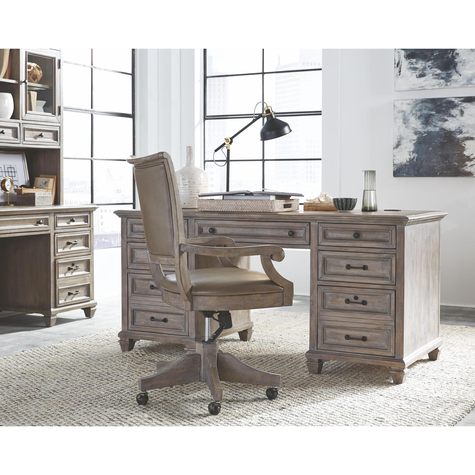 Magnussen Home Lancaster Dovetail Grey Executive Desk