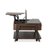 Magnussen Home Hallie Milk Chocolate & Dark Chocolate Lift Top Storage Cocktail Table With Casters