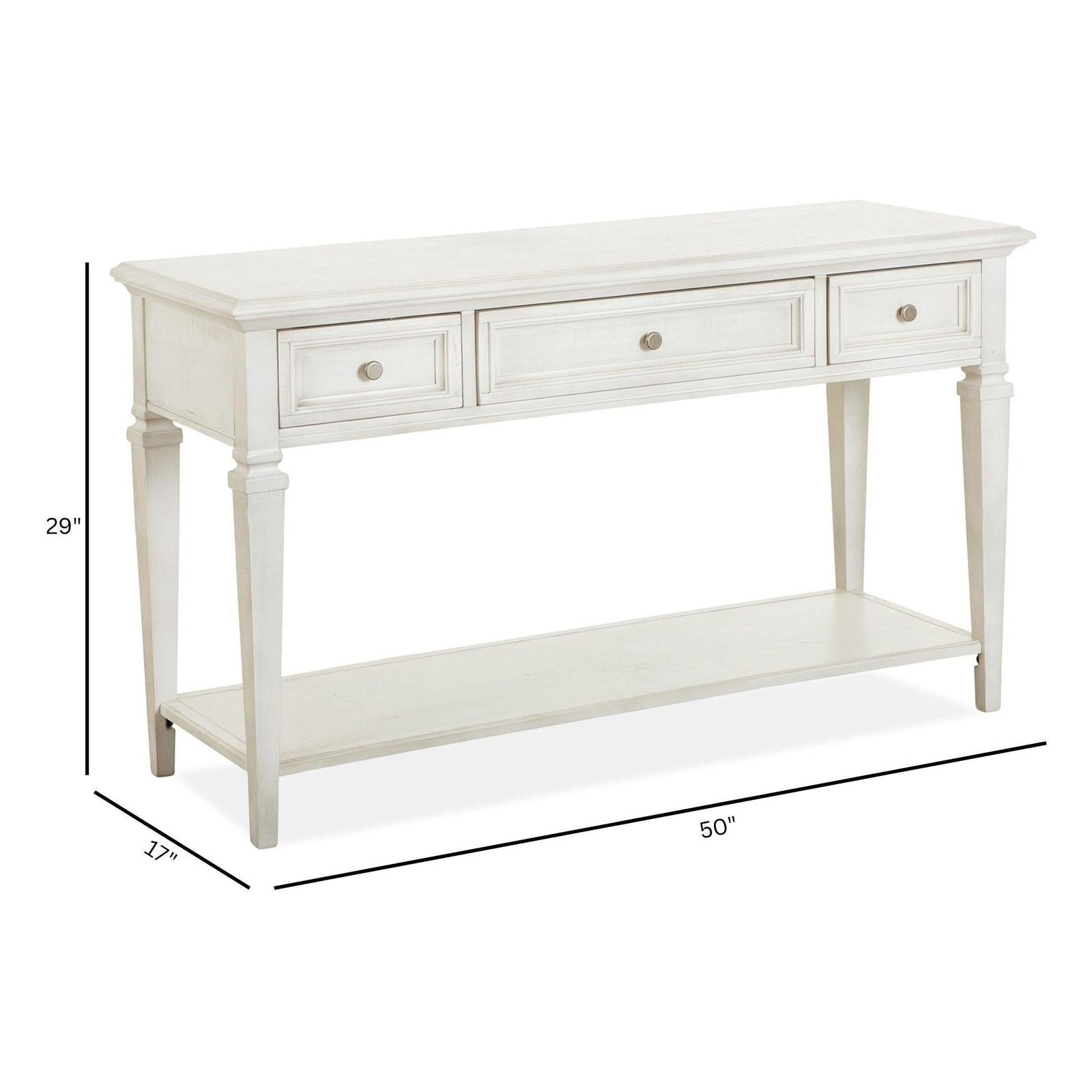 Magnussen Home Newport Alabaster Rectangular Sofa Table