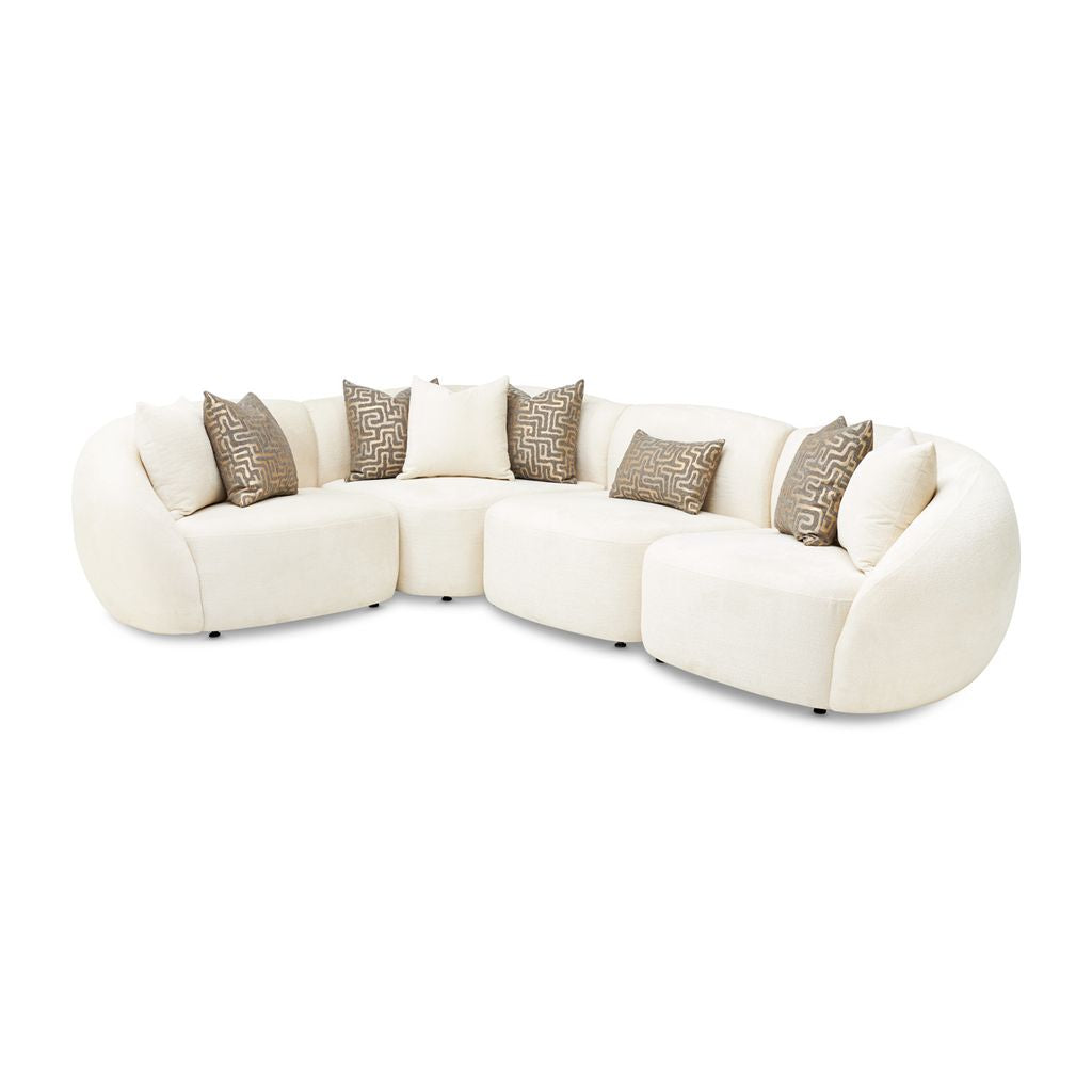 Michael Amini Le Montreaux 5-Piece Modular Sectional - Gardenia