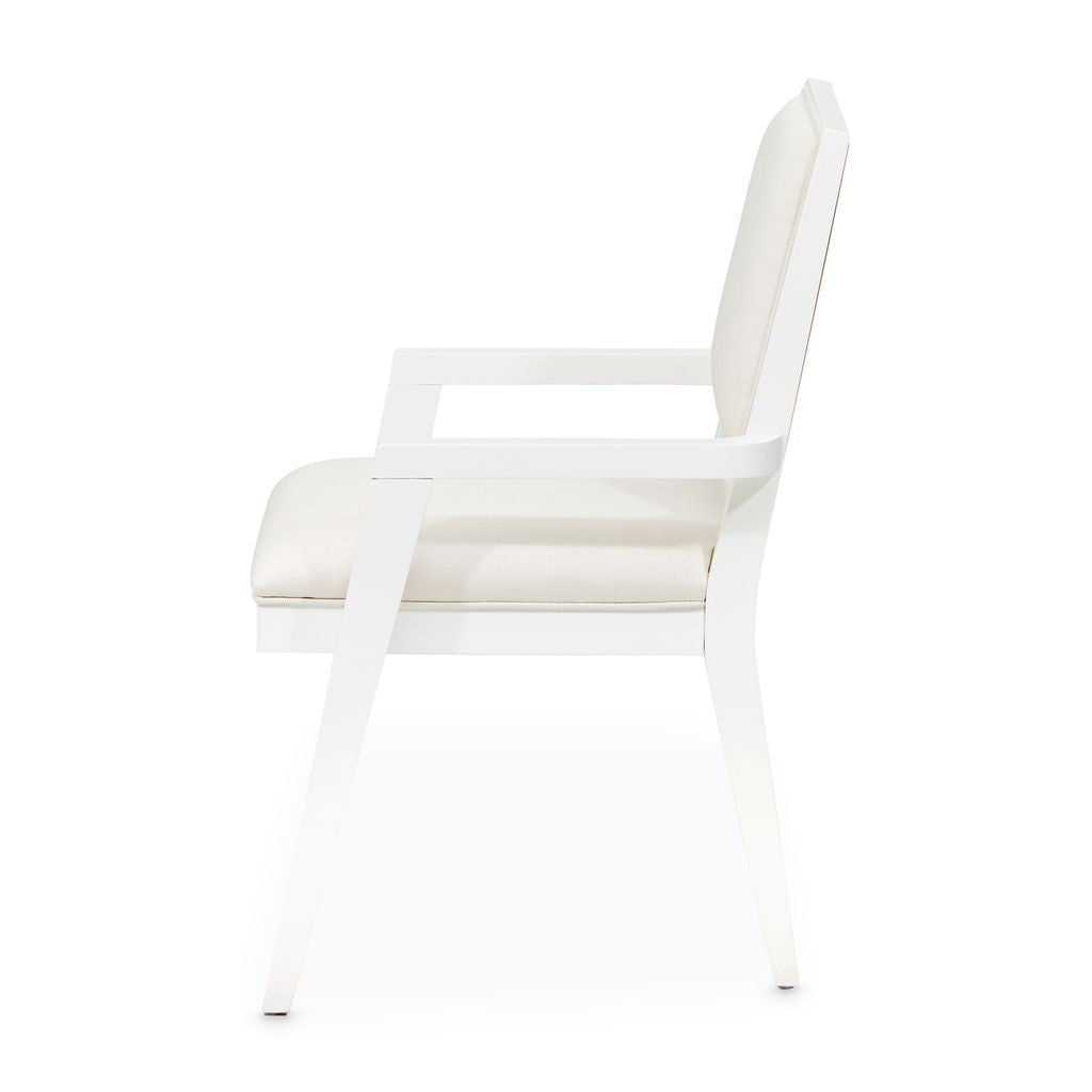 Michael Amini Palm Gate Arm Chair - Cloud White - Set of 2