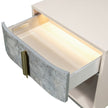 Michael Amini Pavira 1-Drawer Nightstand with LED Lights - Stone