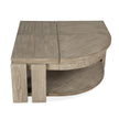 Magnussen Home Conrad Stone Harbor Grey Pie Shaped Lift Top Storage Cocktail Table With Casters