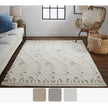 Feizy Anica 8011F Transitional Trellis & Lattice Rug in Ivory/Tan/Silver