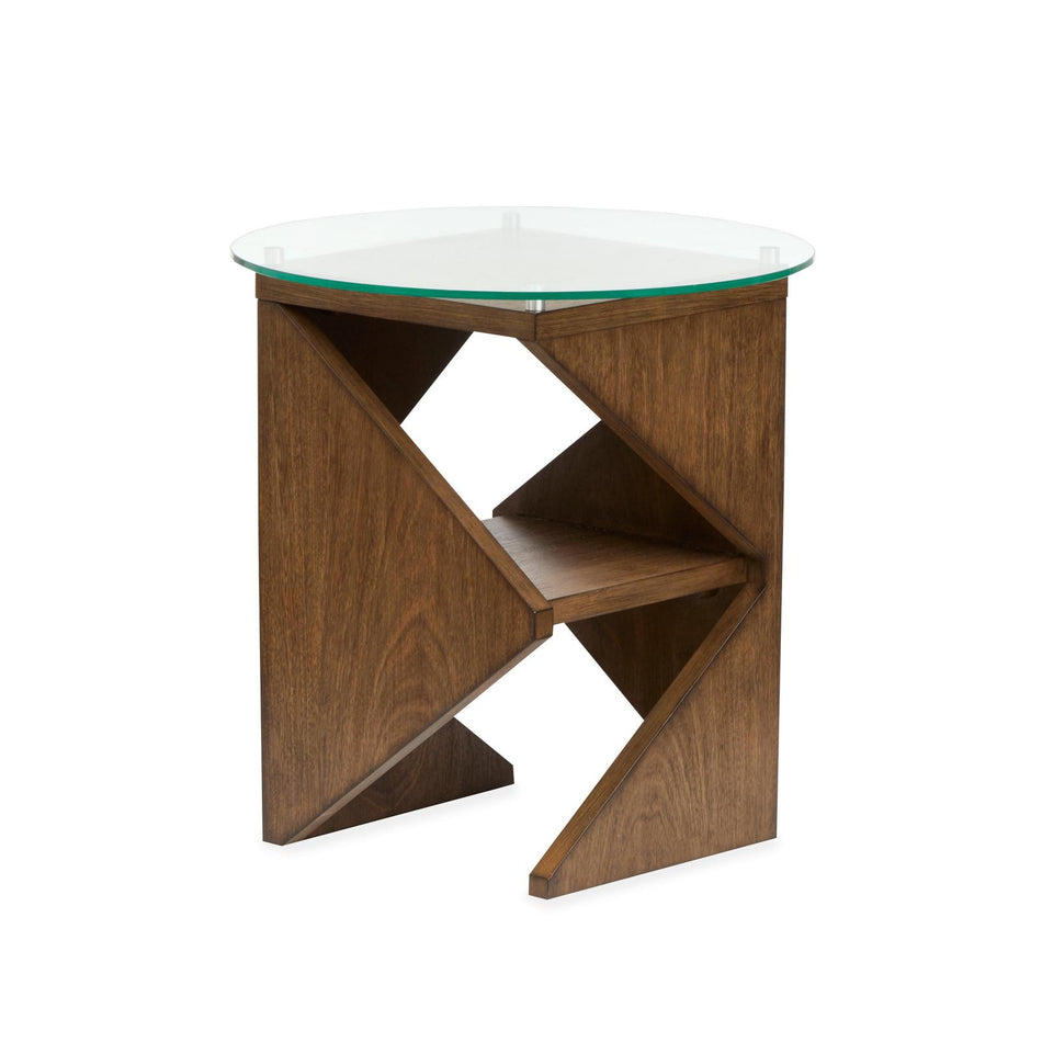 Magnussen Home Vector Russet Round Accent Table