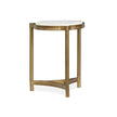 Magnussen Home Cassidy Aged Brass & Volakas Classic Round Accent Table