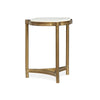 Magnussen Home Cassidy Aged Brass & Volakas Classic Round Accent Table