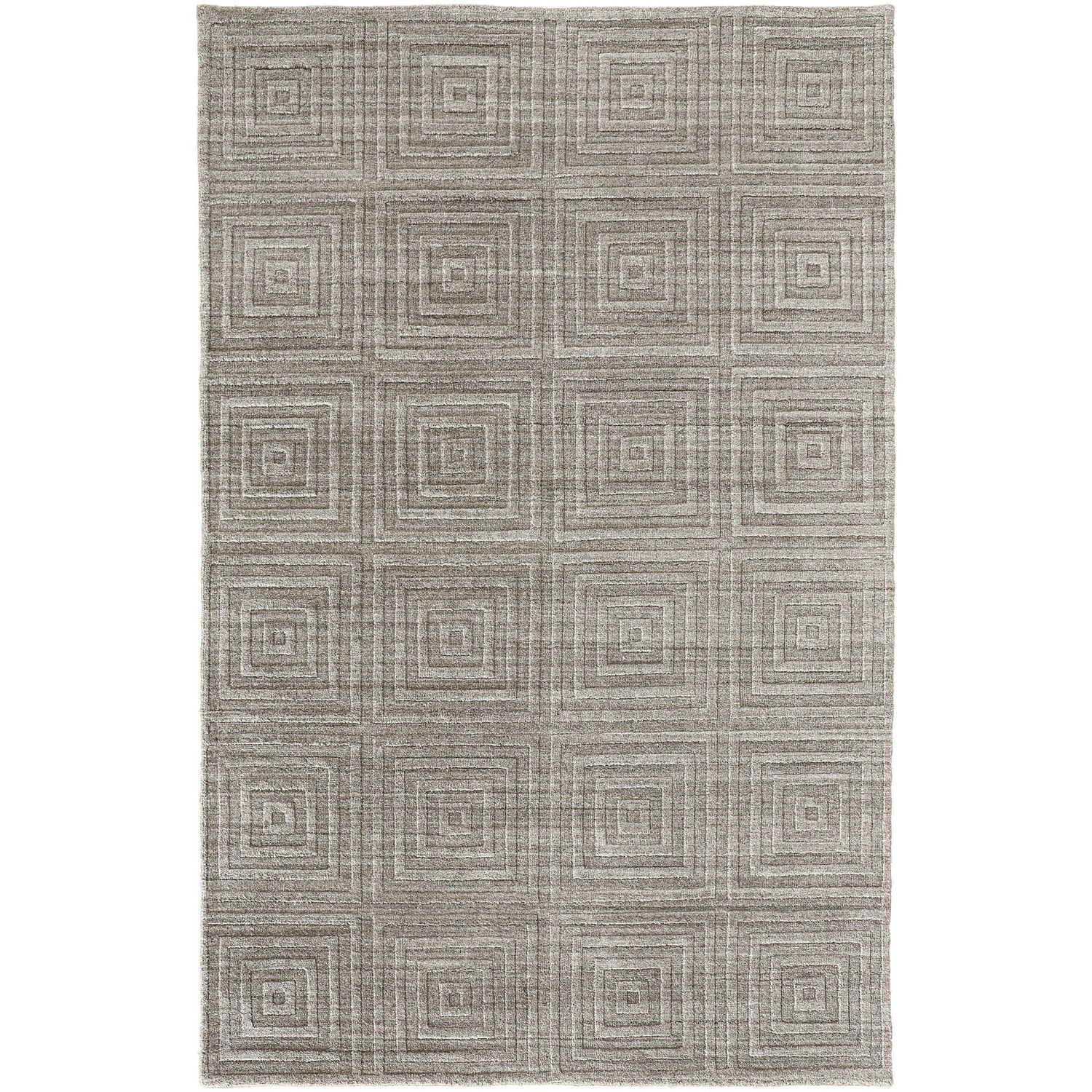 Feizy Redford 8670F Transitional Solid in Gray/Silver