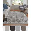Feizy Kano 3874F Transitional Distressed Rug in Ivory/Taupe/Gray