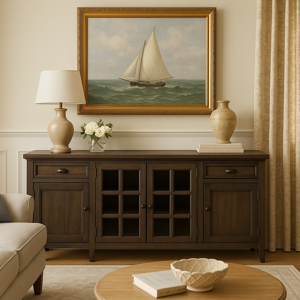 Magnussen Home Bay Creek Toasted Nutmeg Console